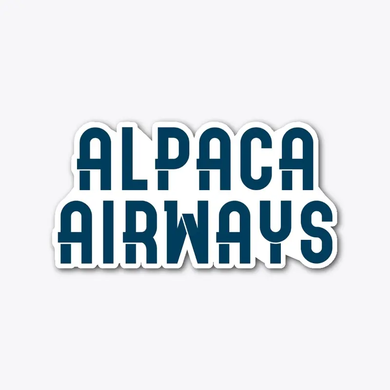 Alpaca Airways Die Cut Sticker